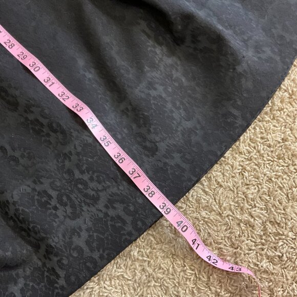 Eva Mendes NY & Co Sleeveless Square Neck Jacquard Fit & Flare Dress, Black,  12 - Picture 8 of 9